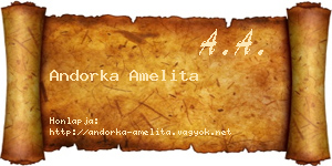 Andorka Amelita névjegykártya
